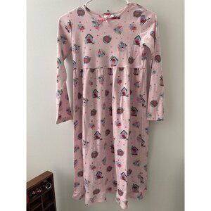 Hanna Andersson Girls Pink Holiday Nightgown Size 140 100% Polyester
